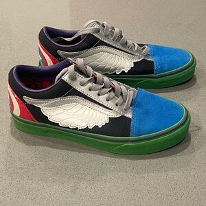 Marvel Women’s Sneakers with Wing Design - Blue, Green, Red, White